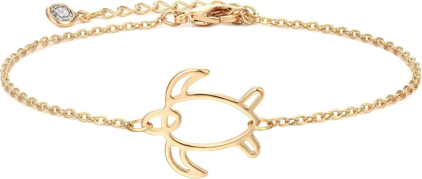 Manufacturer MEVECCO Bracelet for Women 14K Gold Plated Dainty Chain Simple Jewelry Cute Handmade Minimalist for Her bracelets