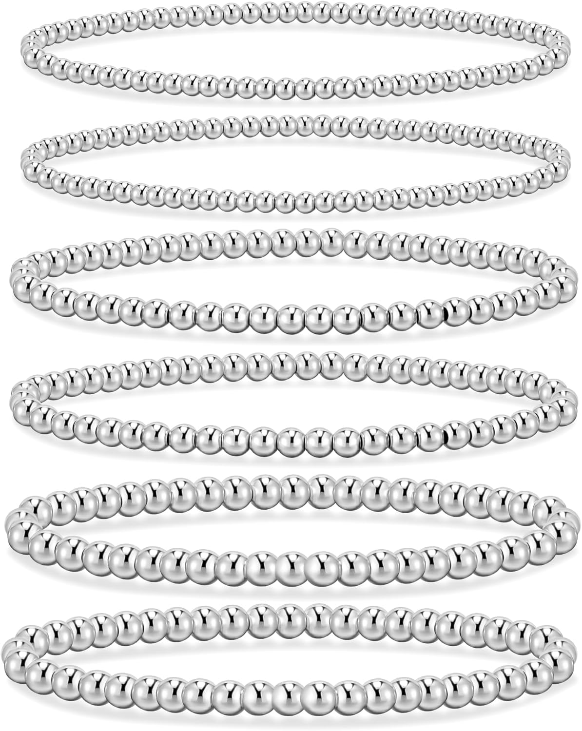 Manufacturer adoyi Gold Bracelets for Women Waterproof, 14K Gold Plated Beaded Strand Bead Ball Bracelets stack Adjustable Jewelry Set for Gifts bracelets
