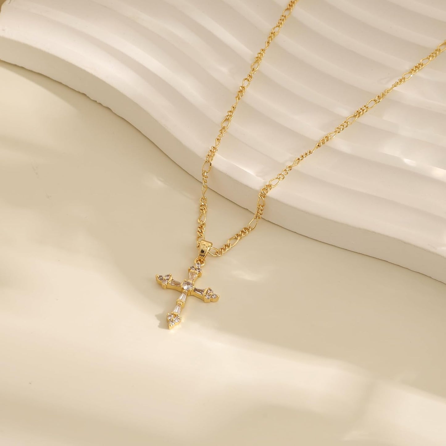 Manufacturer Cross Necklace for Women,Double Cross Necklace 14K Gold Plated Cross Pendant Necklace Dainty Gold Cross Necklaces for Women Trendy Small Cross Charm Necklace Simple Cute Choker Necklaces Gold Jewery Necklace