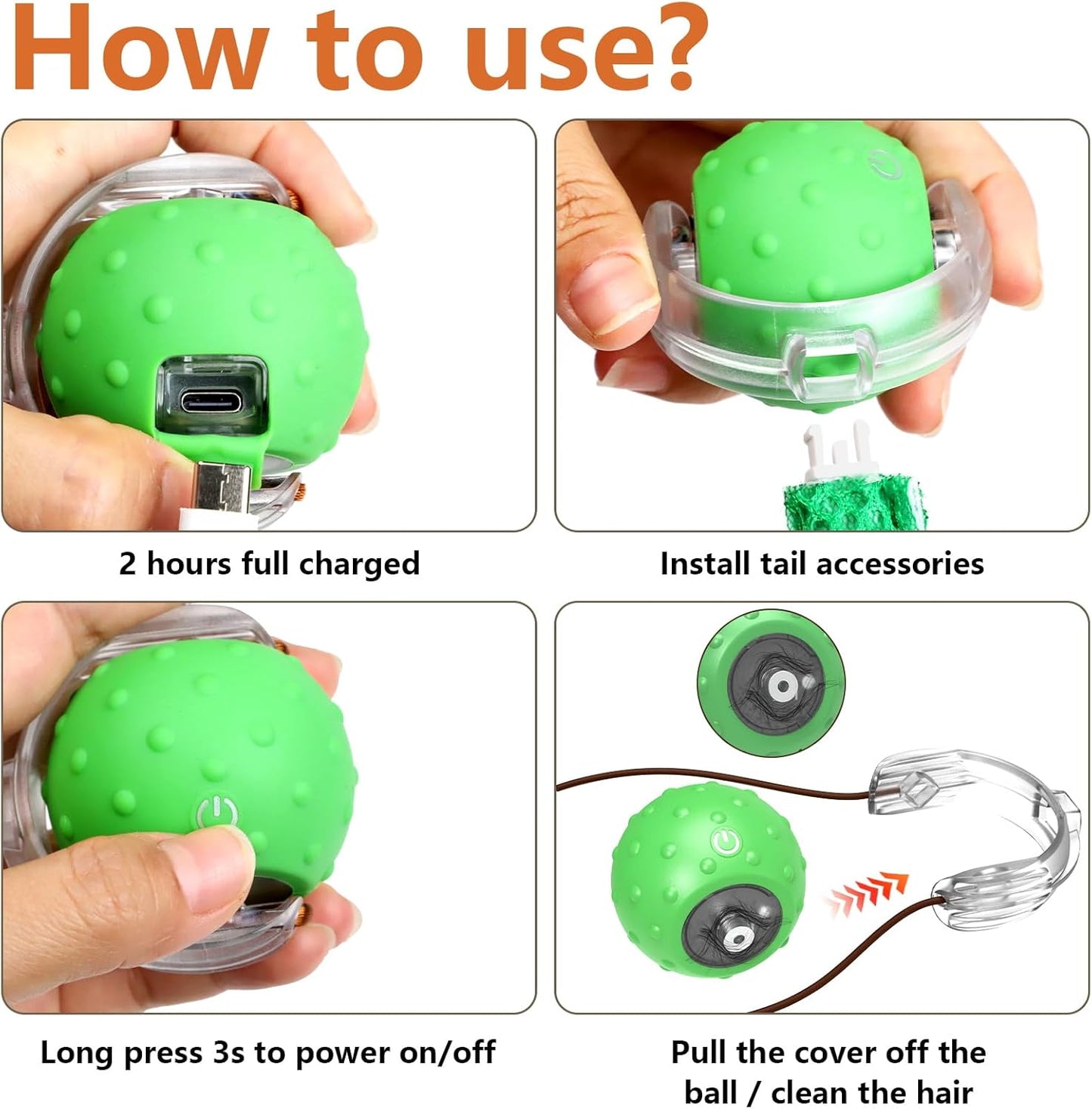 Manufacturer Interactive Cat Toys for Bored Cats, with Chirping, Centipede Motion Wake-up Super Motor Cat Ball on Rug Cat toy