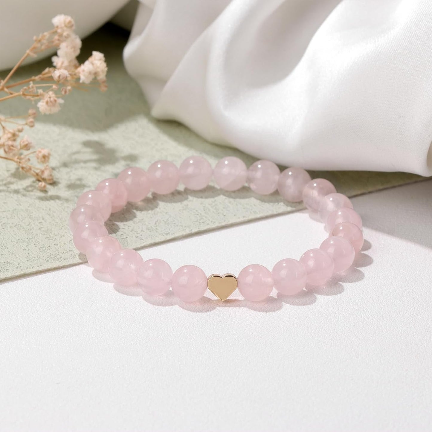 Manufacturer GolbalJew Healing Bracelet For Women Anxiety Beaded Bracelets Jewelry Healing Stone Crystal Bracelet Stress Relief Yoga Beads Chakra Bracelets Gifts For Women pink bracelets