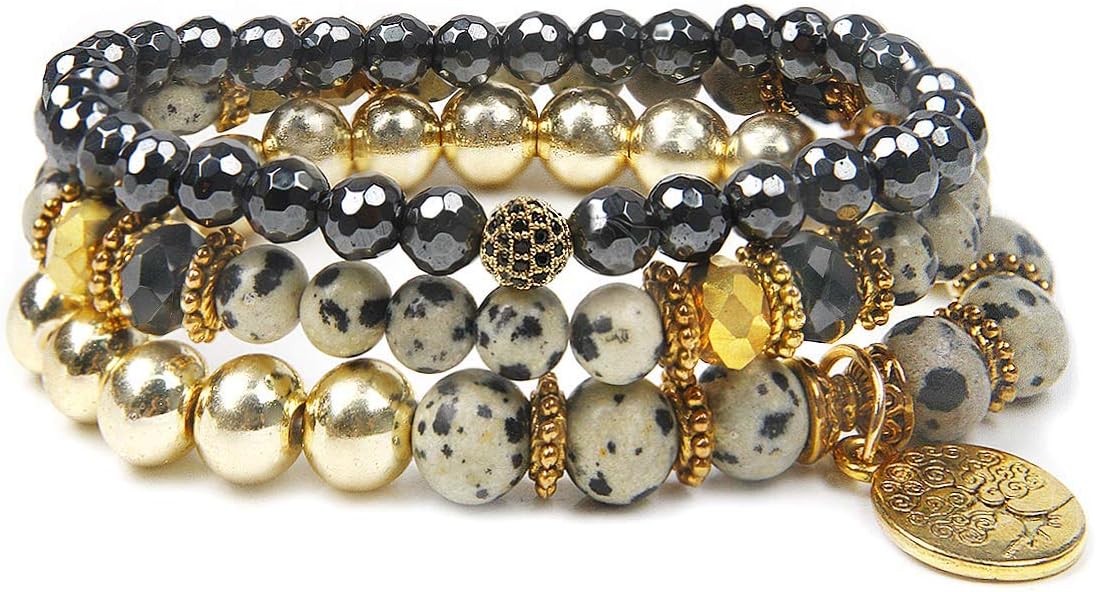 Manufacturer Jardme Healing Crystal Bracelets for Women, 8mm Beaded Natural Stone Stretch Chakra Bracelets Tree of Life Bracelet Jewelry Gifts for Women bracelets