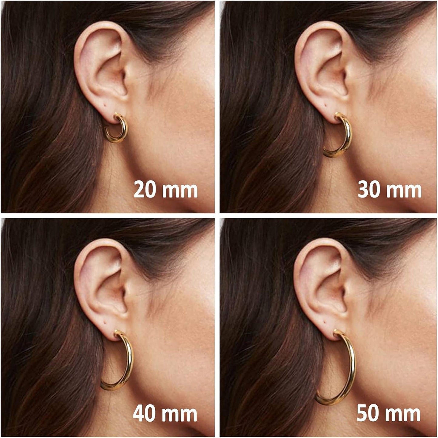 Manufacturer PAVOI 14K Gold Plated Lightweight Chunky Open Hoops for Women | Trendy Gold Hoop Earrings rings
