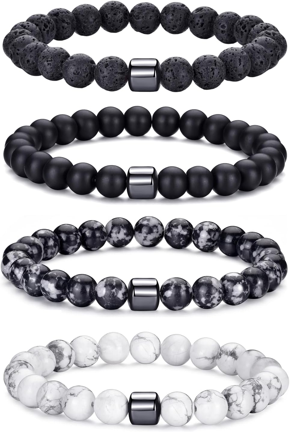 Manufacturer RANKEEF Tiger Eye Bracelet For Men 8MM Natural Stone Stretch Adjustable Black Crystal Beaded Bracelet for Men Women Gifts bracelets
