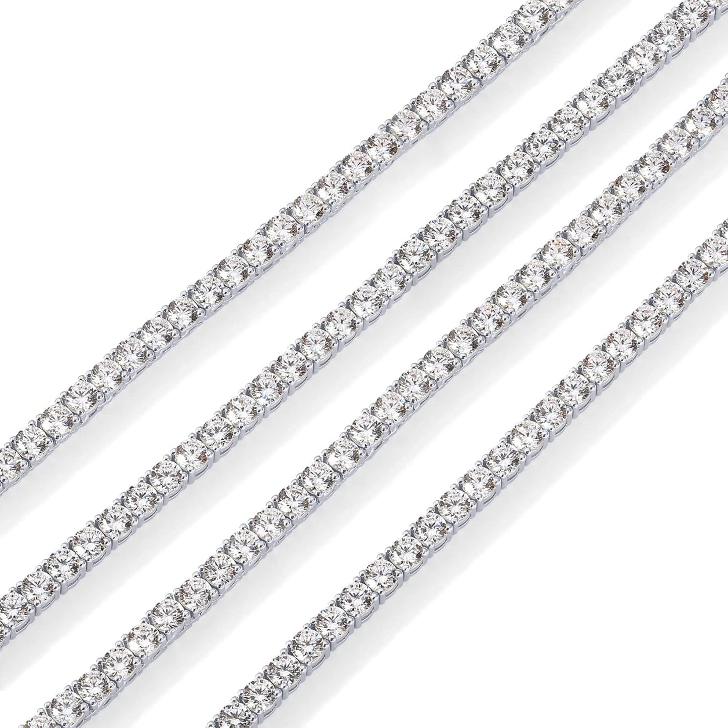 Manufacturer PAVOI 14K Gold Plated Tennis Necklace for Women | 3mm Cubic Zirconia Dainty Gold Tennis Necklaces | Simulated Diamond Tennis Chain in 15" or 18" Length | Trendy Fashion Jewelry Necklace