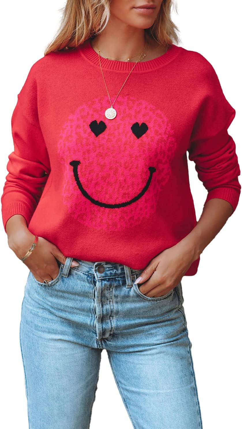 Manufacturer Necooer Womens Sweater Pullover Casual Long Sleeve Crewneck Color Block Pullover Knit Sweater for Women sweaters