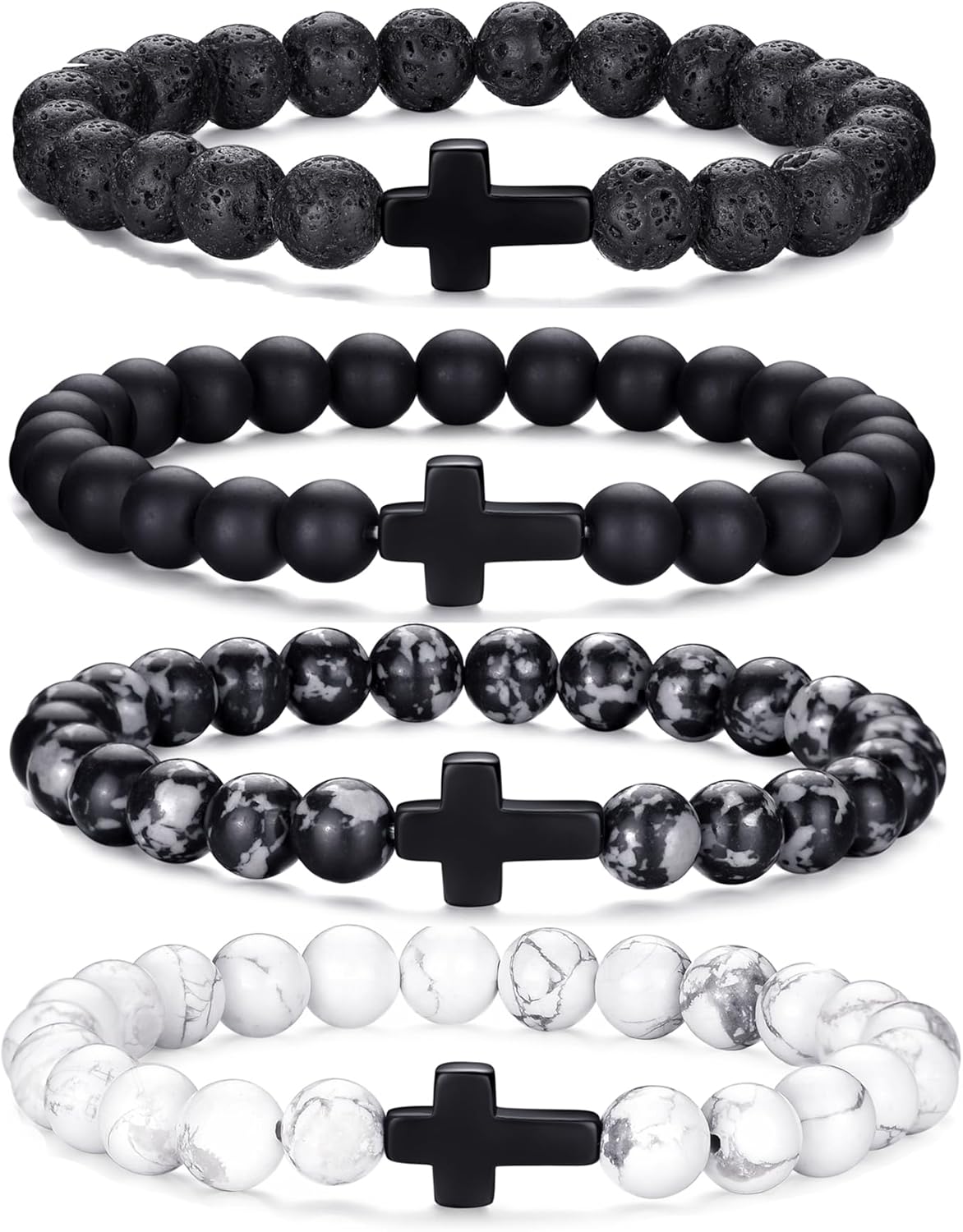 Manufacturer RANKEEF Tiger Eye Bracelet For Men 8MM Natural Stone Stretch Adjustable Black Crystal Beaded Bracelet for Men Women Gifts bracelets