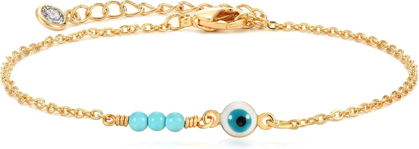 Manufacturer MEVECCO Bracelet for Women 14K Gold Plated Dainty Chain Simple Jewelry Cute Handmade Minimalist for Her bracelets
