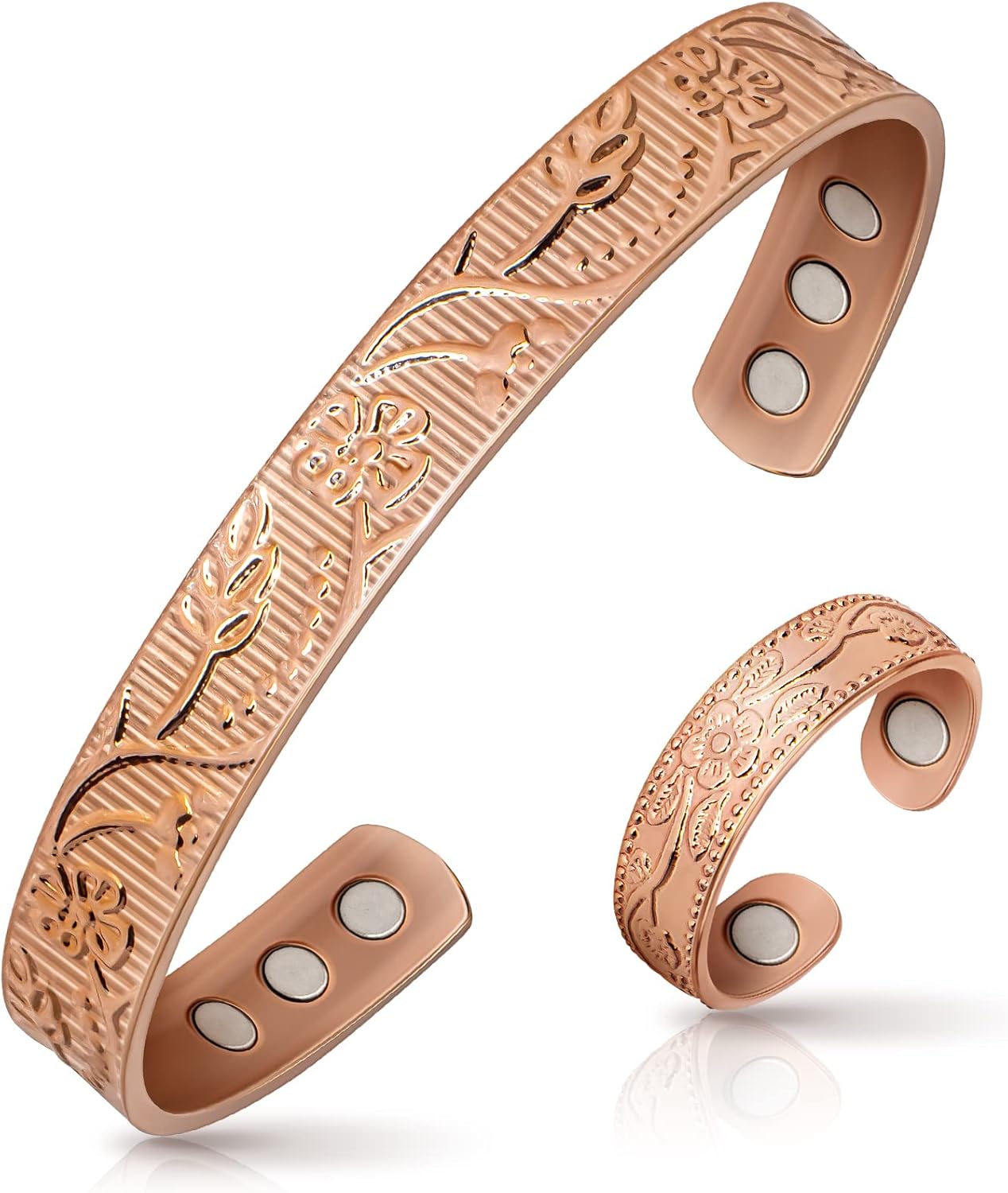 Manufacturer Lymphatic Drainage Ring & Copper Bracelet for Women, Magnetic Lymph Detox Ring and Magnetic Copper Bracelet, 100% Solid Pure Copper Jewelry Gift bracelets