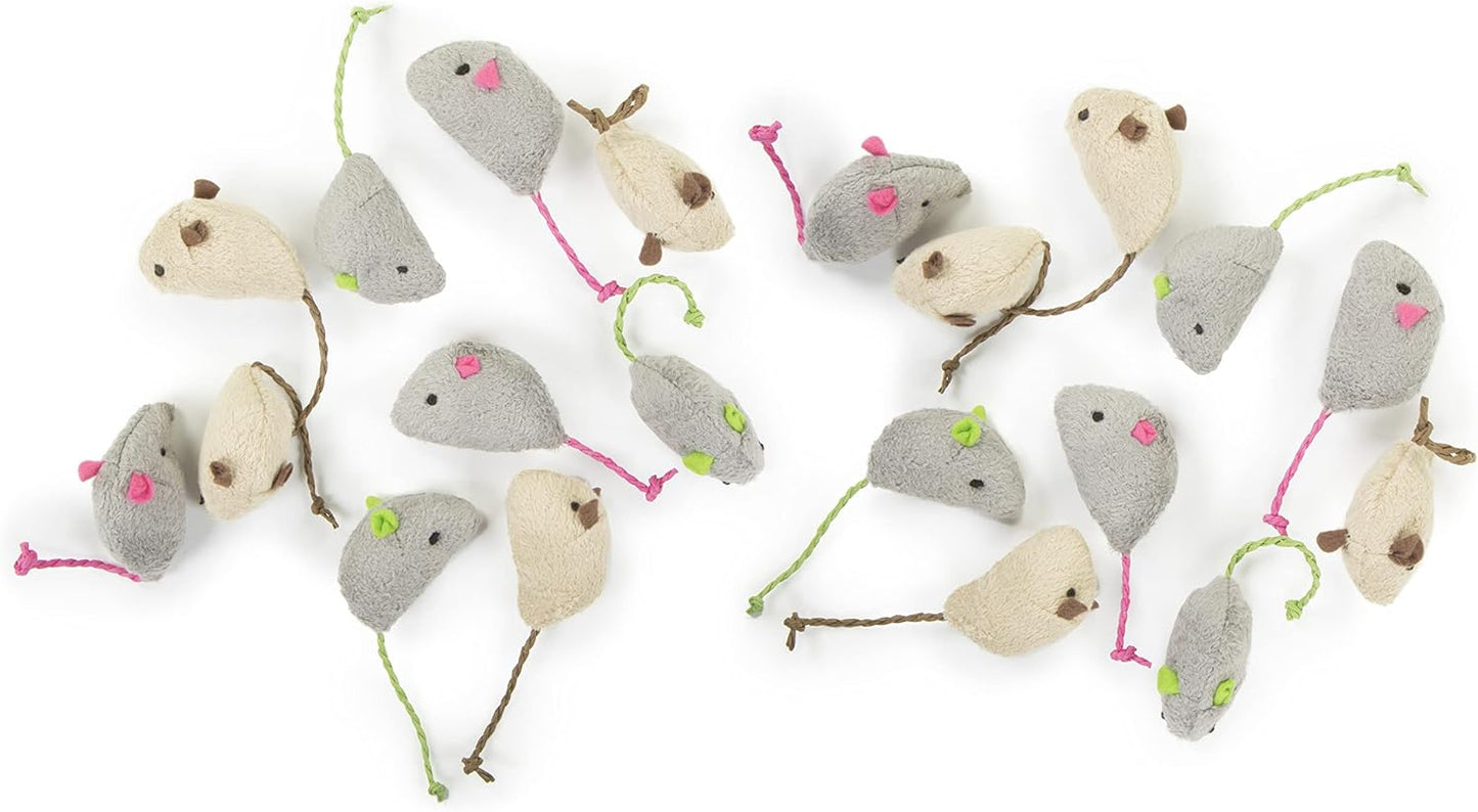 Manufacturer SmartyKat Skitter Critters Value Pack Catnip Cat Toys - Gray/Cream, Set of 10 Cat toy