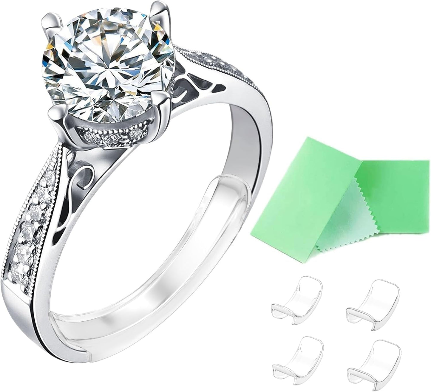 Manufacturer Invisible Ring Size Adjuster for Loose Rings Ring Adjuster Fit Any Rings, Assorted Sizes of Ring Sizer rings