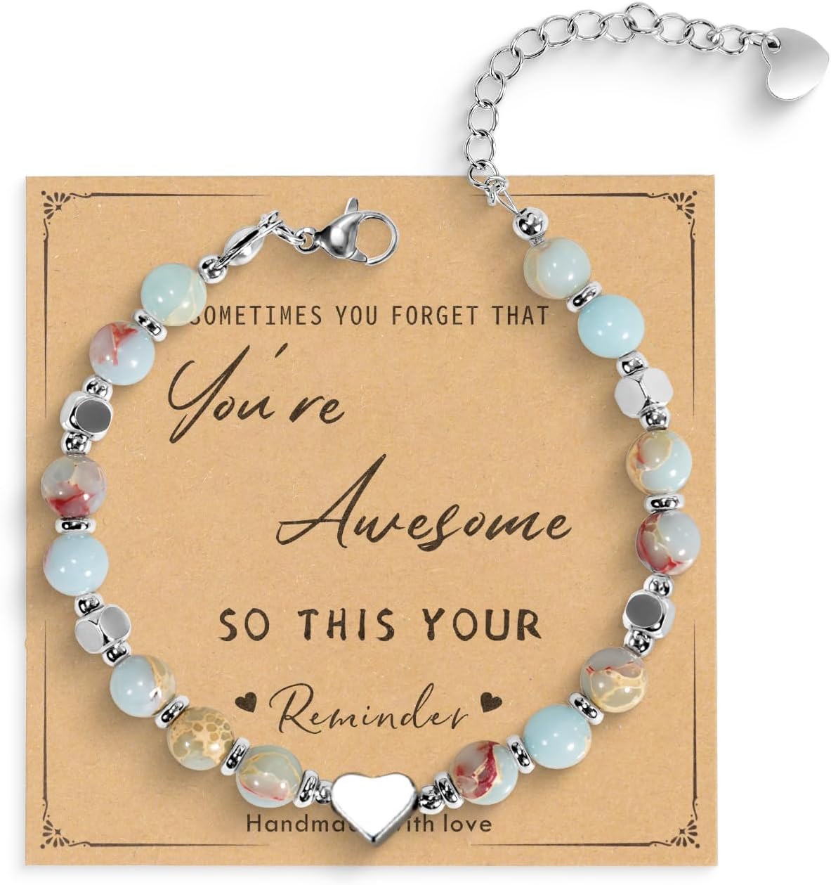 Manufacturer Beaded Bracelets for Women - Sometimes You Forget You're Awesome Inspirational Jewelry - Ideal Graduation Gift 2025, Birthday Present or Best Friendship Bracelets bracelets
