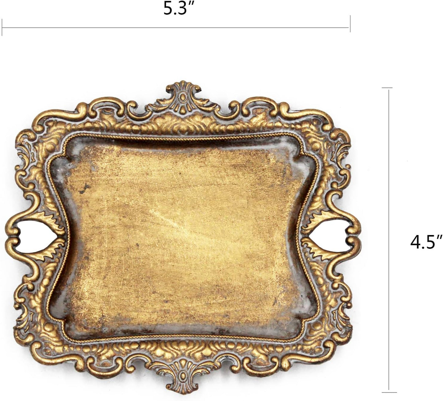Manufacturer Vintage Small Gold Ring Dish, Birthday & Wedding Gifts for Women,Wedding Ring Tray - 5.3 x 4.5 inches rings