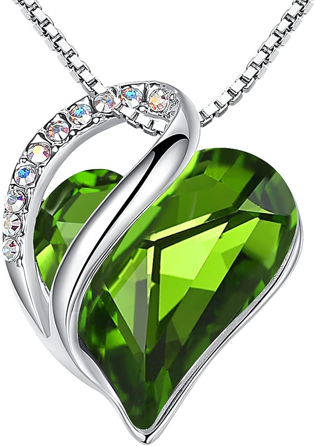 Manufacturer Necklaces for Women, Infinity Love Birthstone Heart Crystal Pendant, Birthday Jewelry Gifts for Her, Mom, and Wife, Silver Plated, 18 plus 2 inch Adjustable Chain Necklace