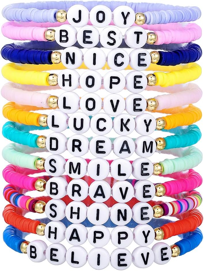 Manufacturer Friendship Bracelets Boho Stackable Bracelets for Women Surfer Heishi Clay Bead Bracelets Stretch Preppy Bracelets Colorful Boho Bracelets for Women bracelets