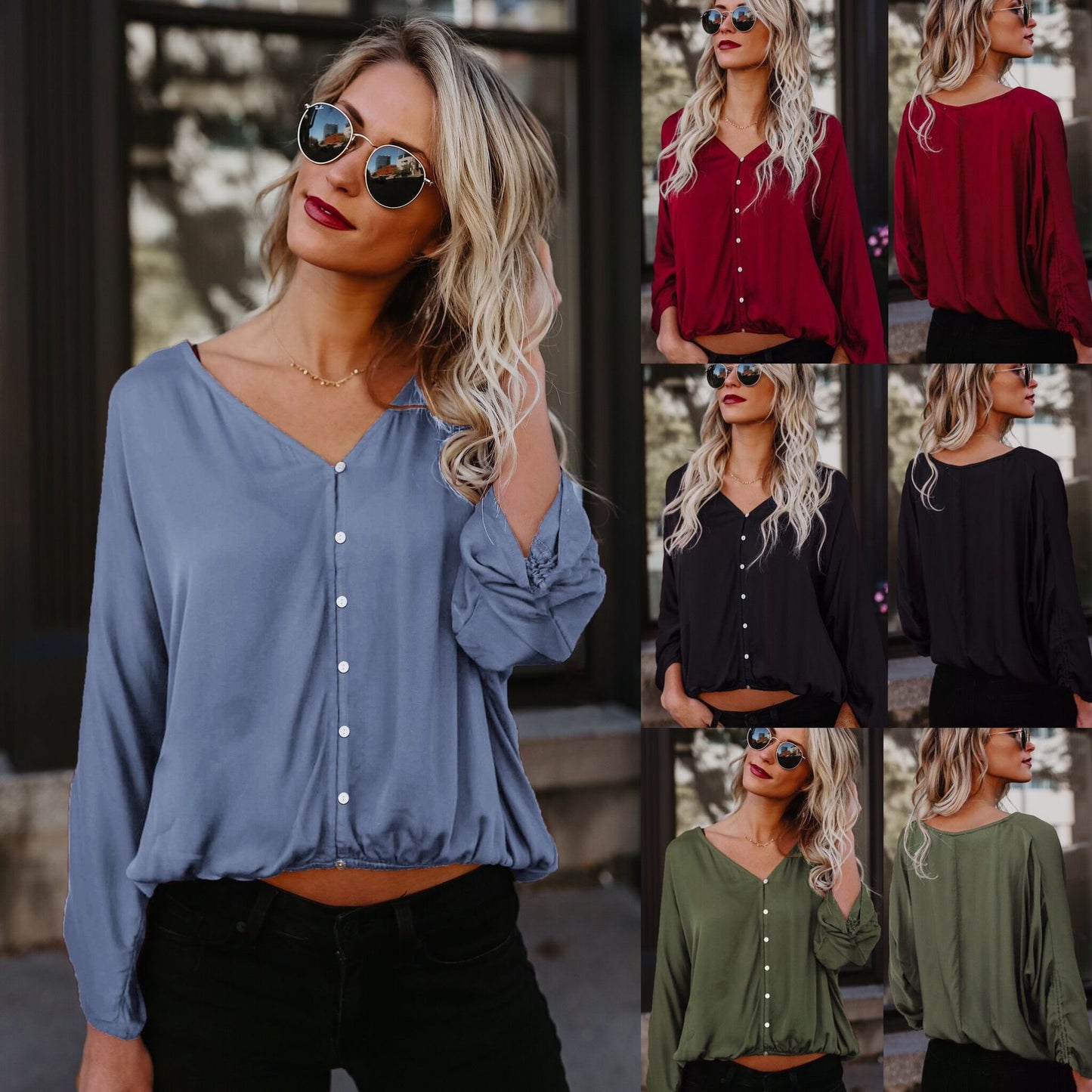 New hot-selling spring and summer loose casual large-size cotton long-sleeved shirts