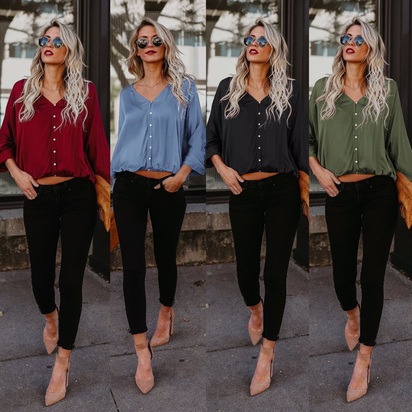 New hot-selling spring and summer loose casual large-size cotton long-sleeved shirts
