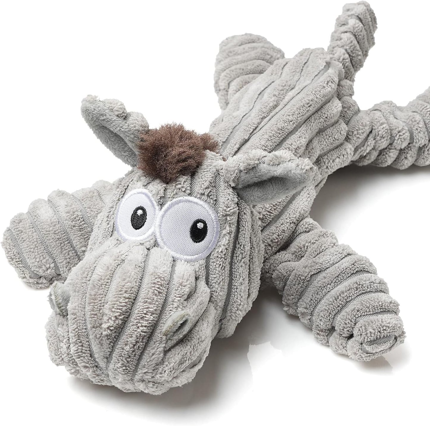 Manufacturer Dog Toy, Large Dog Squeaky Toys, Stuffed Animal Dog Plush Toy for Puppy, Small, Middle, Large Dogs (Donkey(Grey)) Dog toy