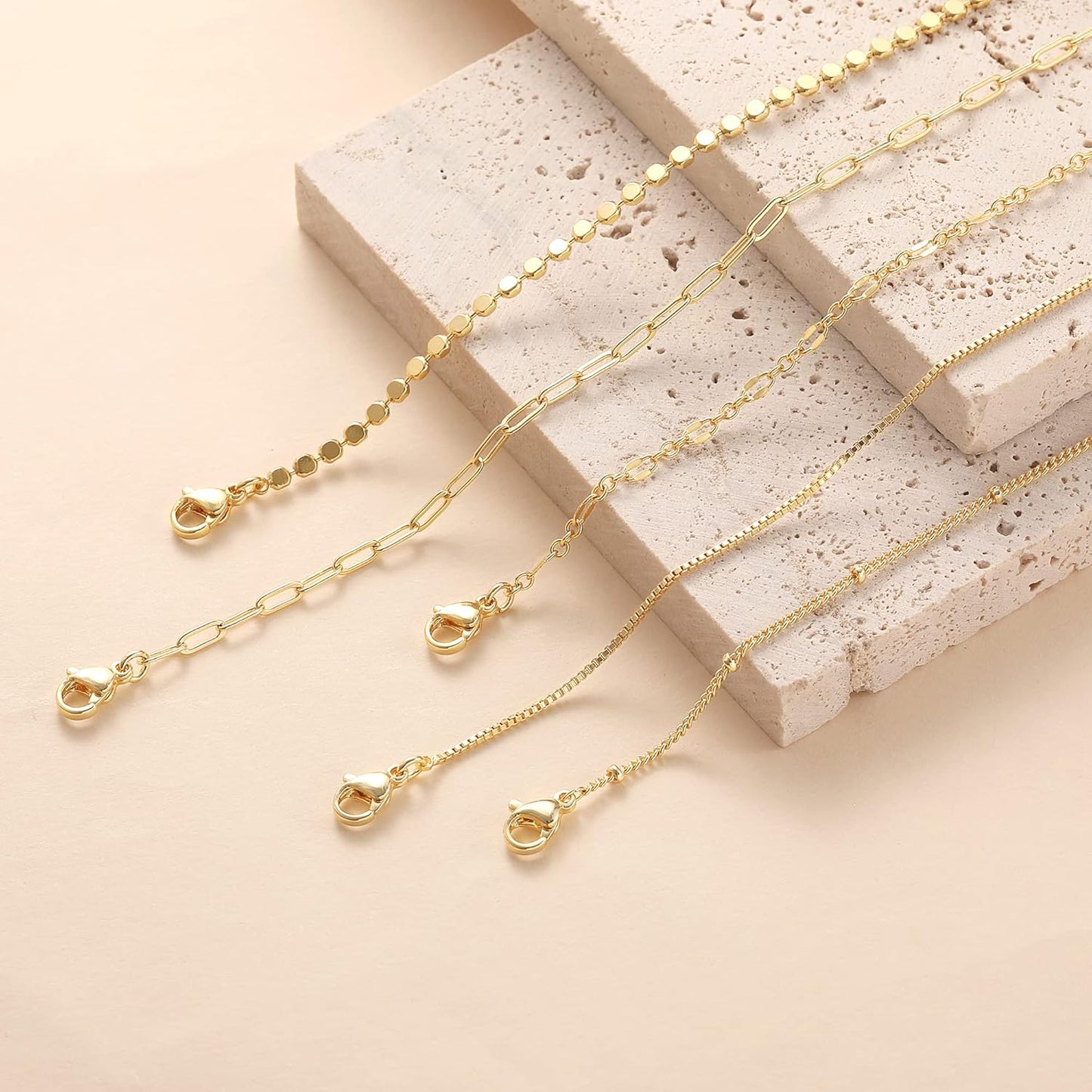 Manufacturer Gold Bracelets for Women, 14K Dainty Gold Plated Stackable Bracelets for Women Trendy Waterproof CZ Tennis Bracelet Set Tiny Heart Paperclip Box Chain Adjustable Bracelets Minimalist Cute Jewelry bracelets