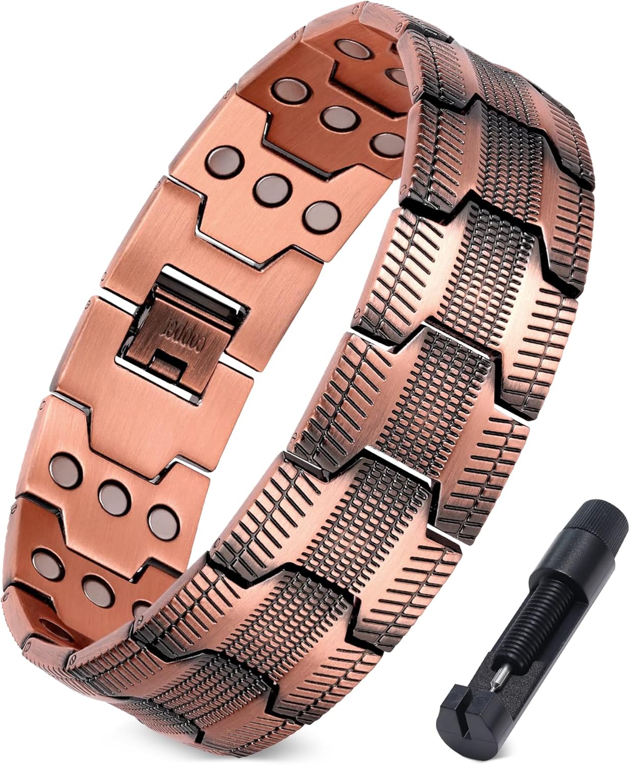Manufacturer Jecanori Copper Bracelet for Men, 3X Strength Magnetic Bracelets for Men bracelets
