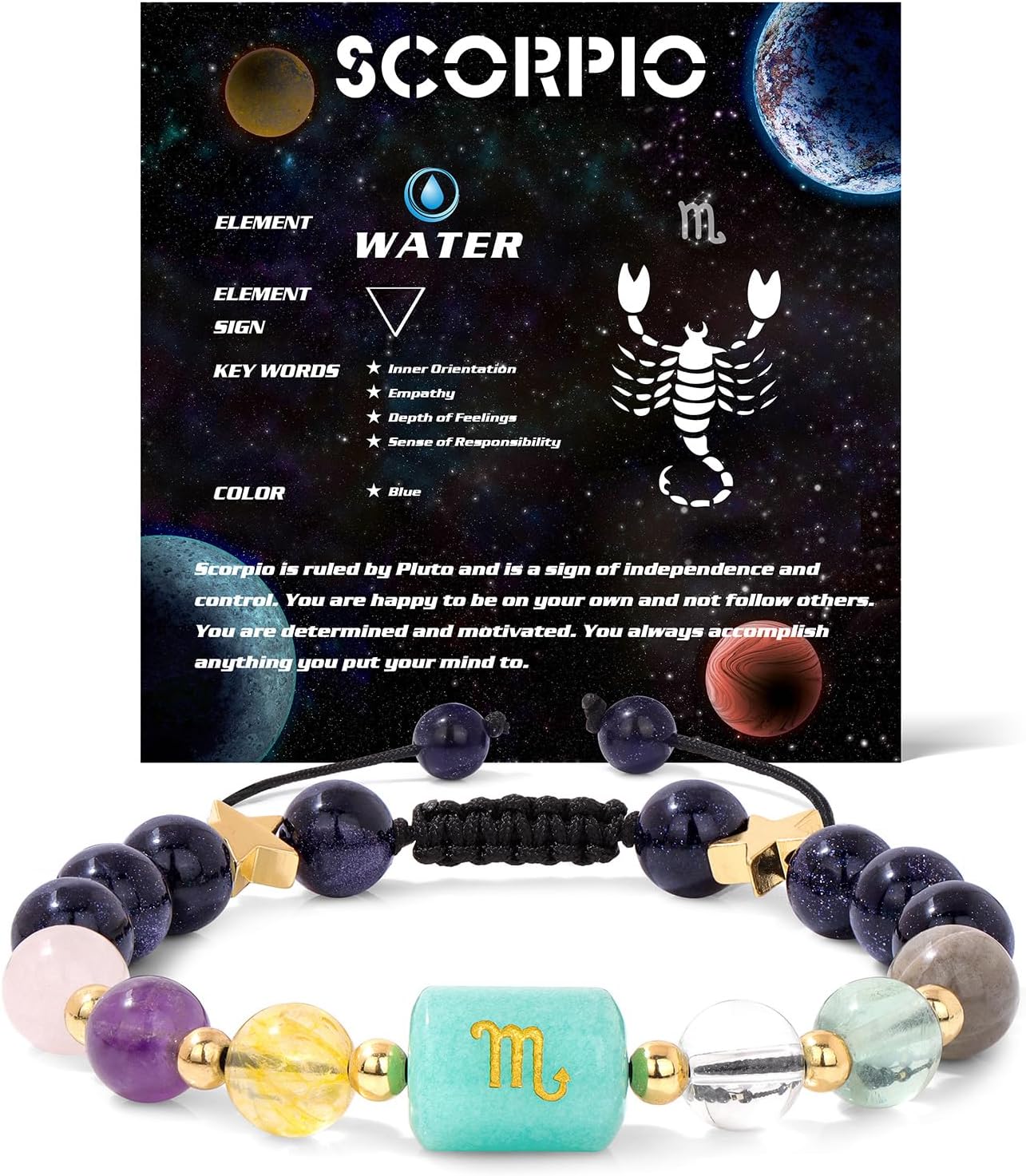 Manufacturer GolbalJew Zodiac Bracelets for Women 12 Constellations Healing Crystal Stone Beads Bracelet Birthday Zodiac Gifts Horoscope Spiritual Bracelet bracelets