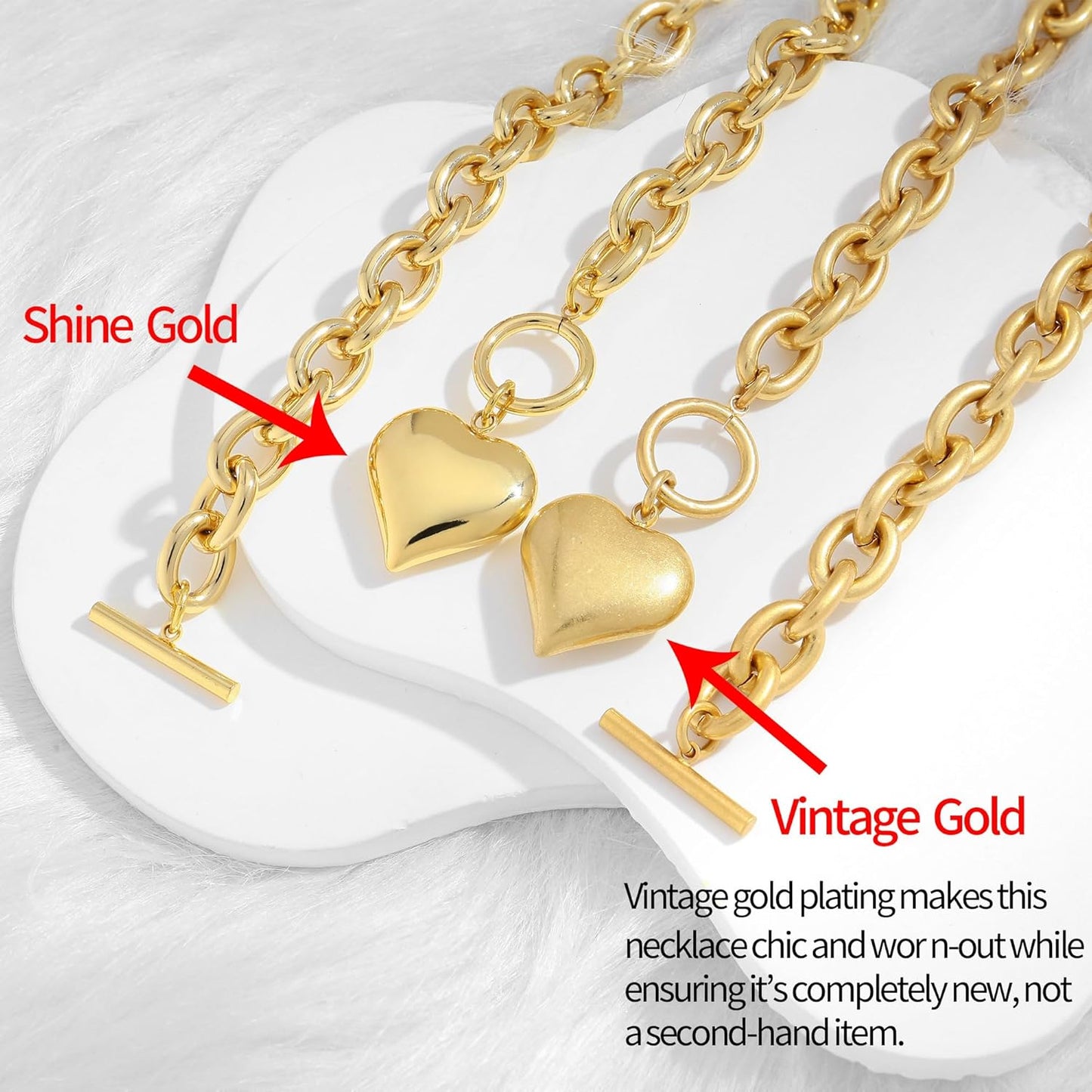 Manufacturer CLASSYZINT 18K Gold Plated Coin Lion Head Pendant Necklace Chunky Paperclip Choker Necklace For Gifts On Birthday Holidays For Women Girls Necklace