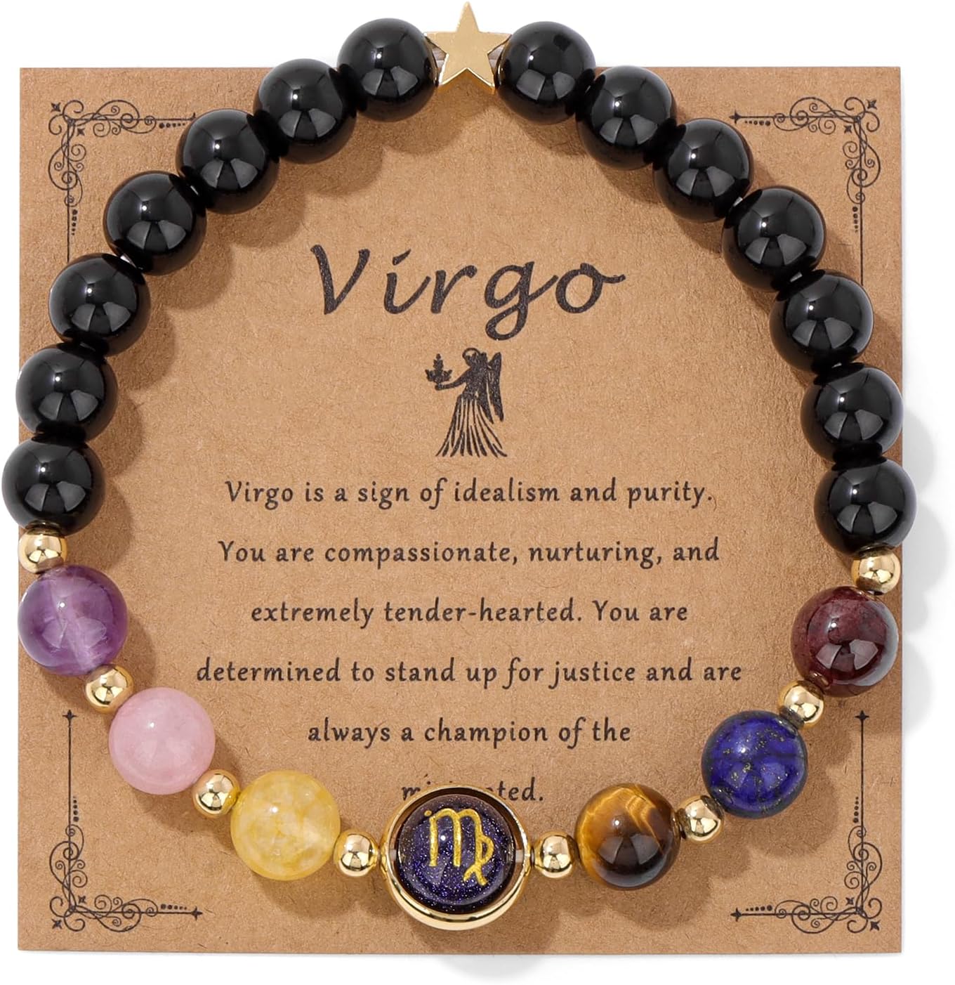 Manufacturer GolbalJew Zodiac Bracelets for Women 12 Constellations Healing Crystal Stone Beads Bracelet Birthday Zodiac Gifts Horoscope Spiritual Bracelet bracelets