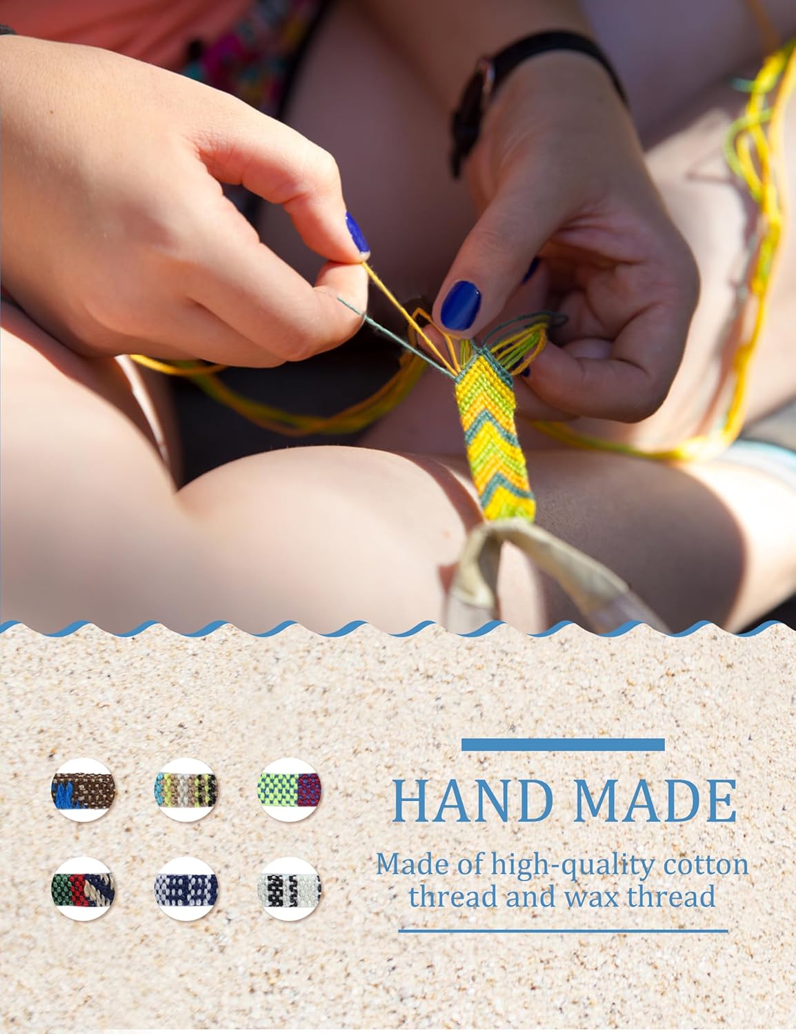 Manufacturer LOLIAS 24 Pieces Waterproof String Bracelets for Women Surfer Wave Boho Bracelet Adjustable Handmade Friendship Bracelet String Ocean Beach Boho Bracelets Anklets for Women bracelets