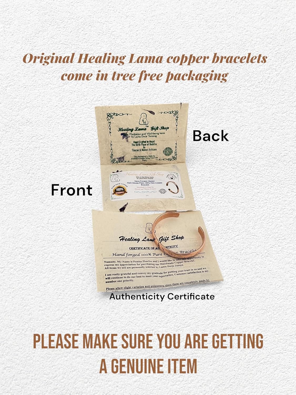 Manufacturer Healing Lama™ Hand Forged 100% Copper Bracelet. Made with Solid and High Gauge Pure Copper. bracelets