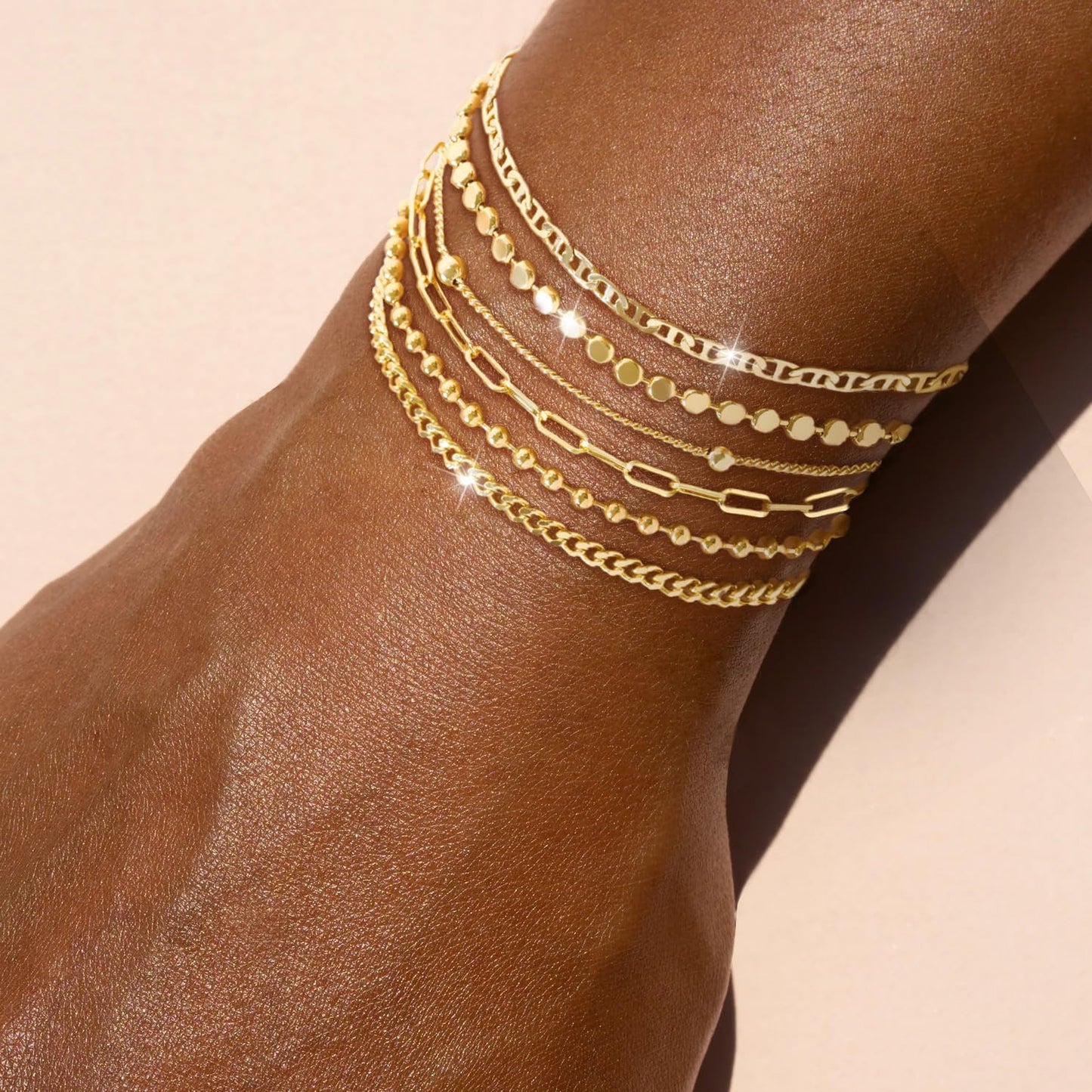 Manufacturer Dainty 14K Gold Bracelets for Women - Waterproof Stackable Gold Bracelet Set - Perfect for Stylish Women bracelets