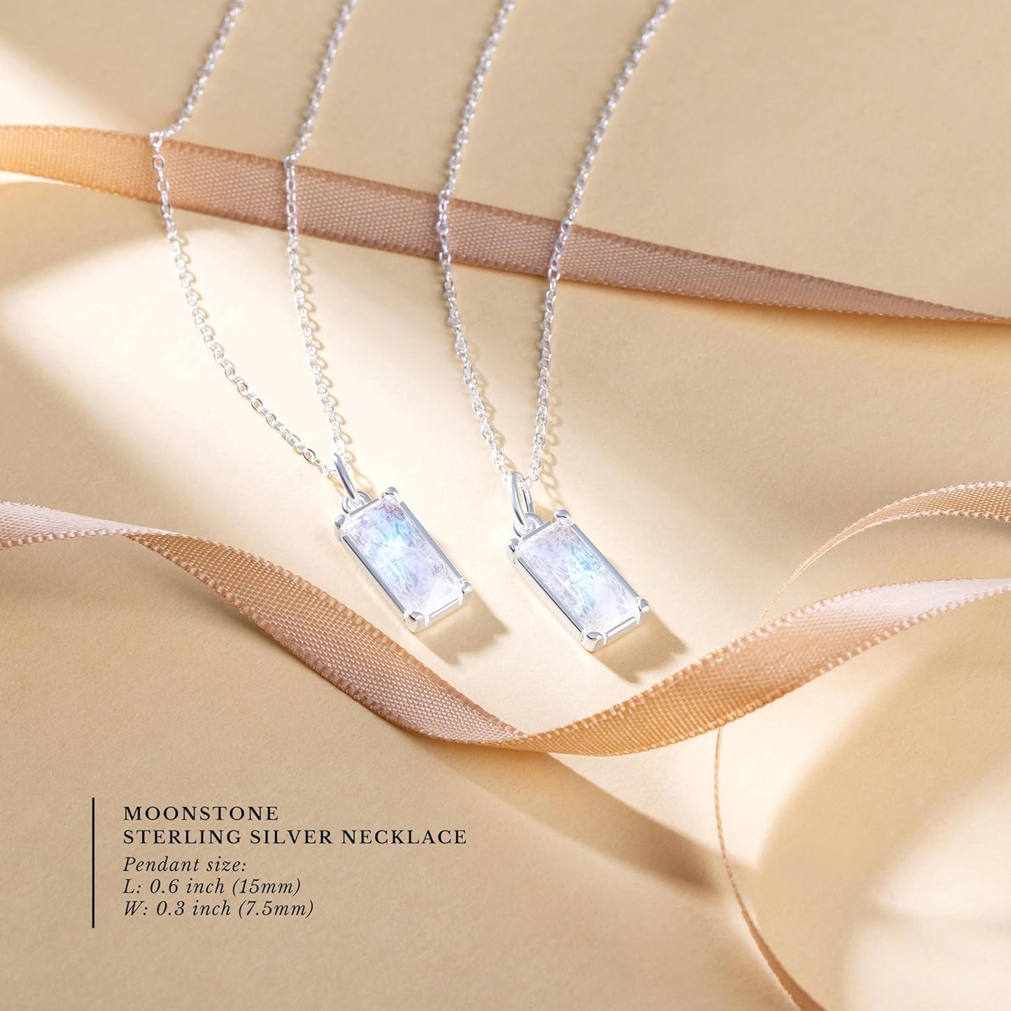 Manufacturer HOPE LOVE SHINE New Beginnings Rainbow Moonstone Sterling Silver Necklace for Women necklace