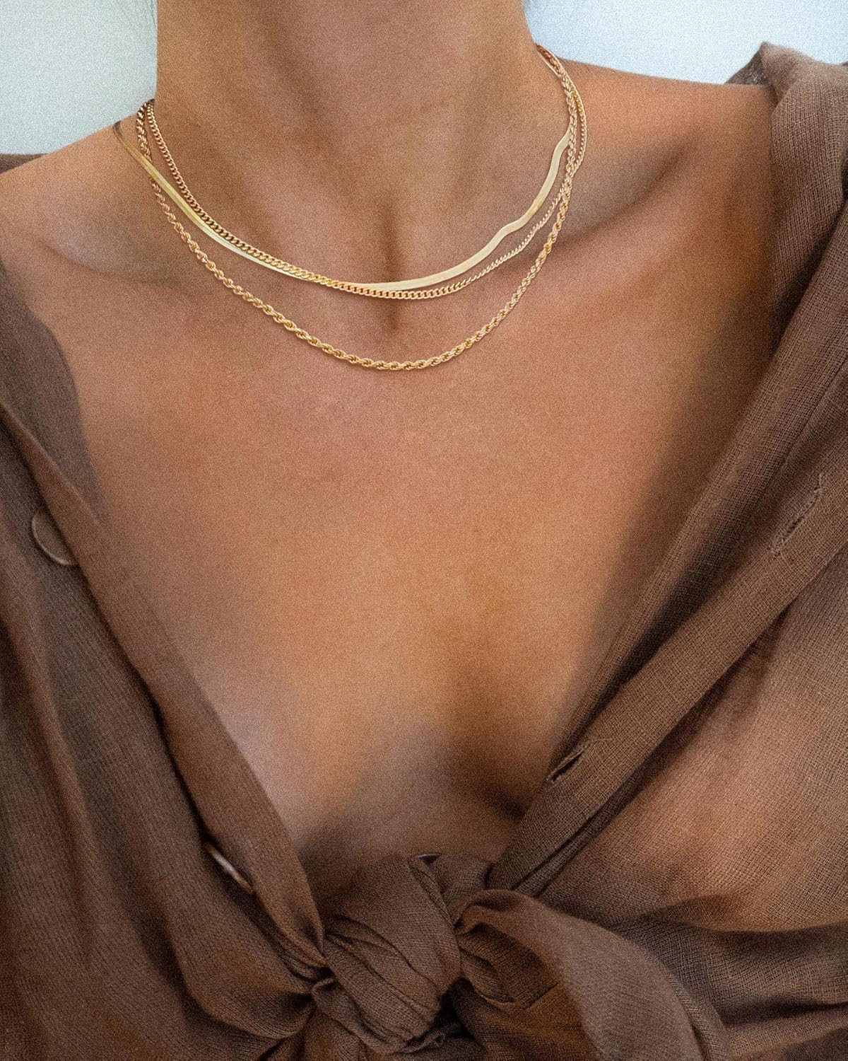 Manufacturer Freekiss Herringbone Necklace for Women,Dainty Gold Necklace,14k Gold Plated Snake,Gold Chain Choker Necklaces,Simple Gold Layered Necklaces,Gold Jewelry Gift for Women Necklace