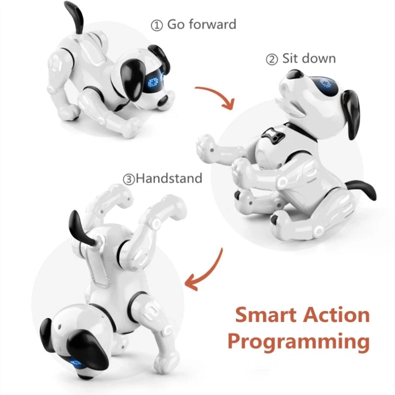 Electric RC Robot dog Touch &2.4G Remote Control Pet Dog Dance Singing Program Sleep Like Baby Gnawing Bone VS Walk Dinosaur Toy
