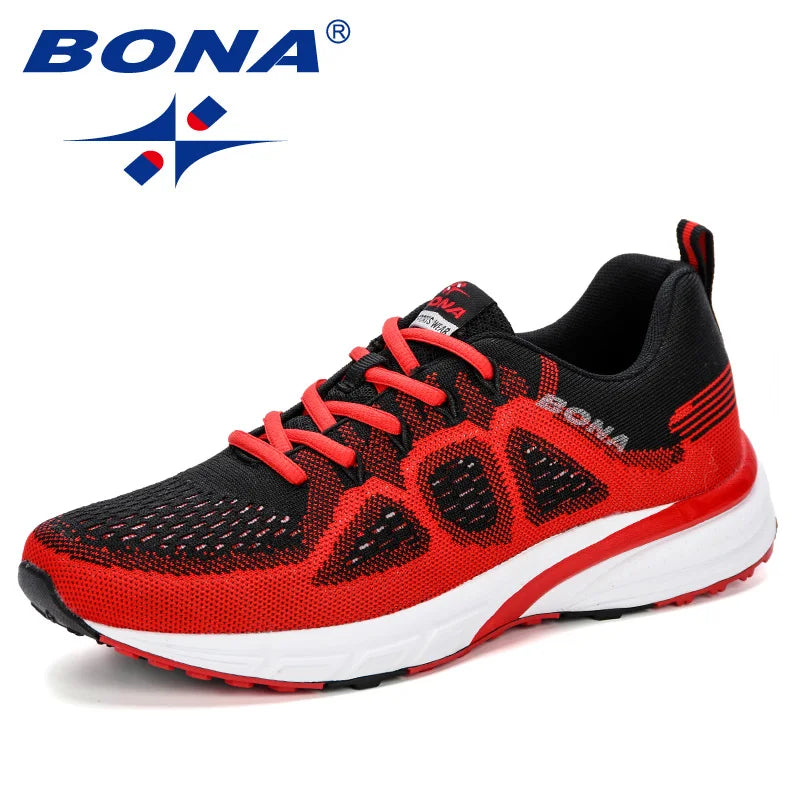 Manufacturer BONA Sneakers Men Shoes Sport Mesh Trainers Lightweight Baskets Femme Running Shoes Outdoor Athletic Shoes Men Sneakers