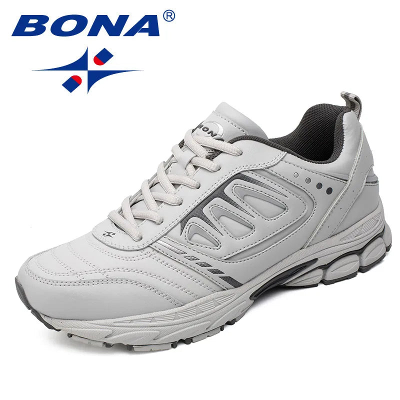Manufacturer BONA New Style Men Running Shoes Ourdoor Jogging Trekking Sneakers Lace Up Athletic Shoes Comfortable Light Soft Sneakers