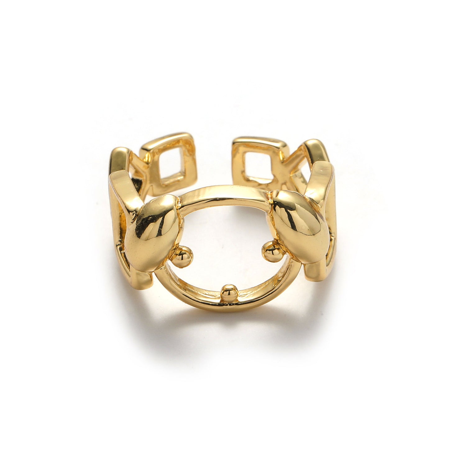 Design sense niche light luxury gold-plated irregular ring women's fashion light luxury simple versatile opening adjustable rings