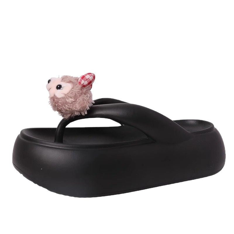 Shirley Mei flip-flops thick-soled slippers spring and summer new cool slippers outer wear high-end flip-flops cross-border explosion