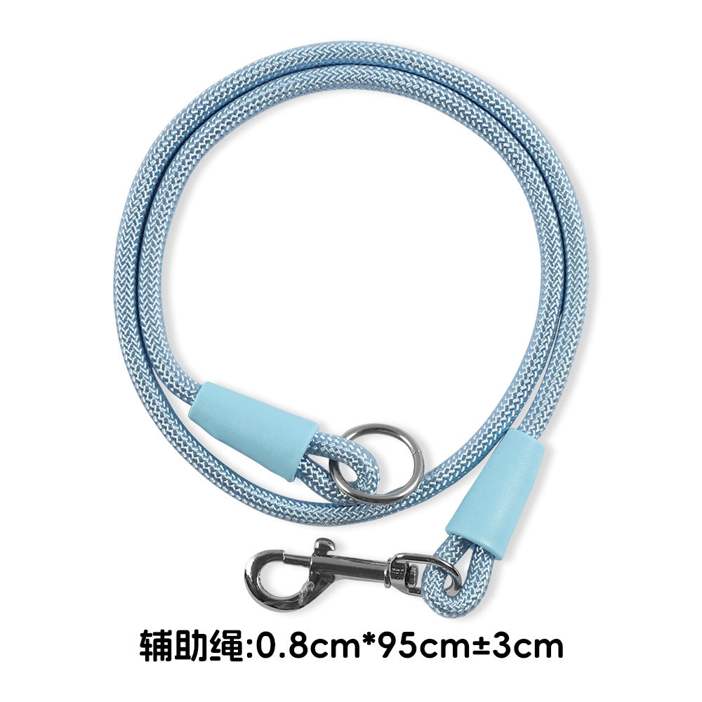Dog leash, crossbody cloud bubble foam grip contrasting color P rope, puppy out pet walking dog rope