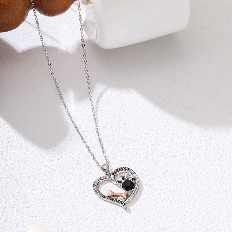 New Endless Love Mother and Daughter Necklace Women's Elegant Diamond-set Design Pendant Personalized Versatile Chain Jewelry