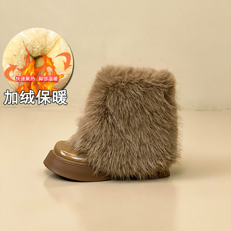Short boots slim Martin boots pant tube boots women's summer new muffin thick-soled big head fashion stacking boots shoes