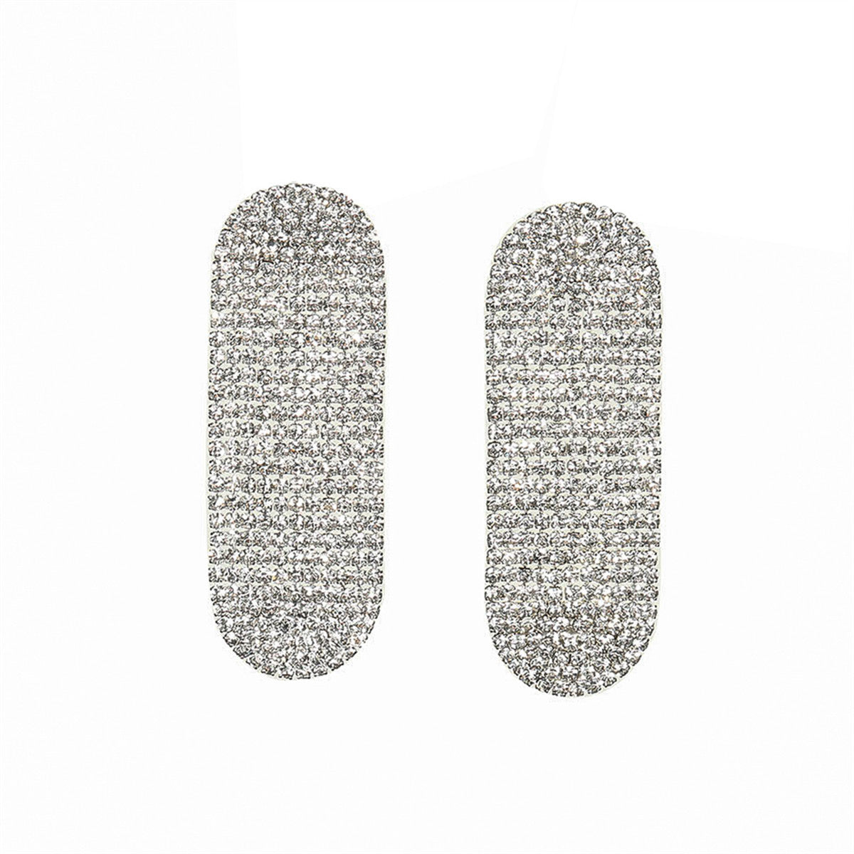 European and American luxury super flash rhinestone long earrings for women, high-end fashion small face earrings, ear jewelry earrings