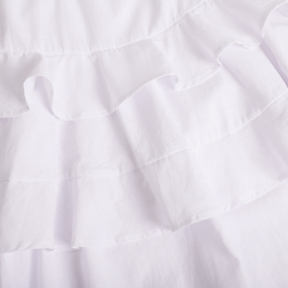 Suspender dress European and American summer multi-layer ruffle edge cake dress short backless suspender dress