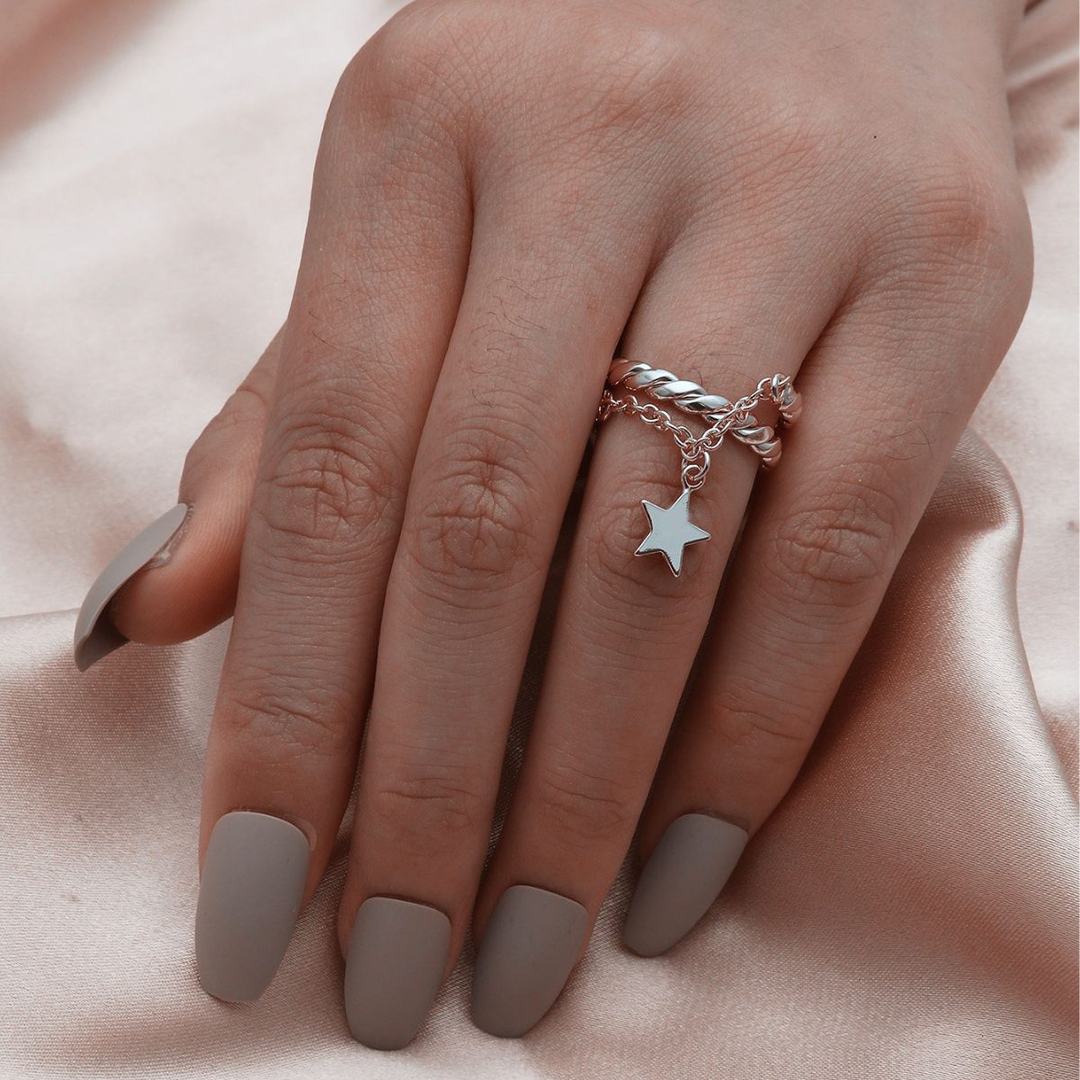 DIY Internet celebrity trend simple double-layer new ring Japanese and Korean advanced opening adjustable rings