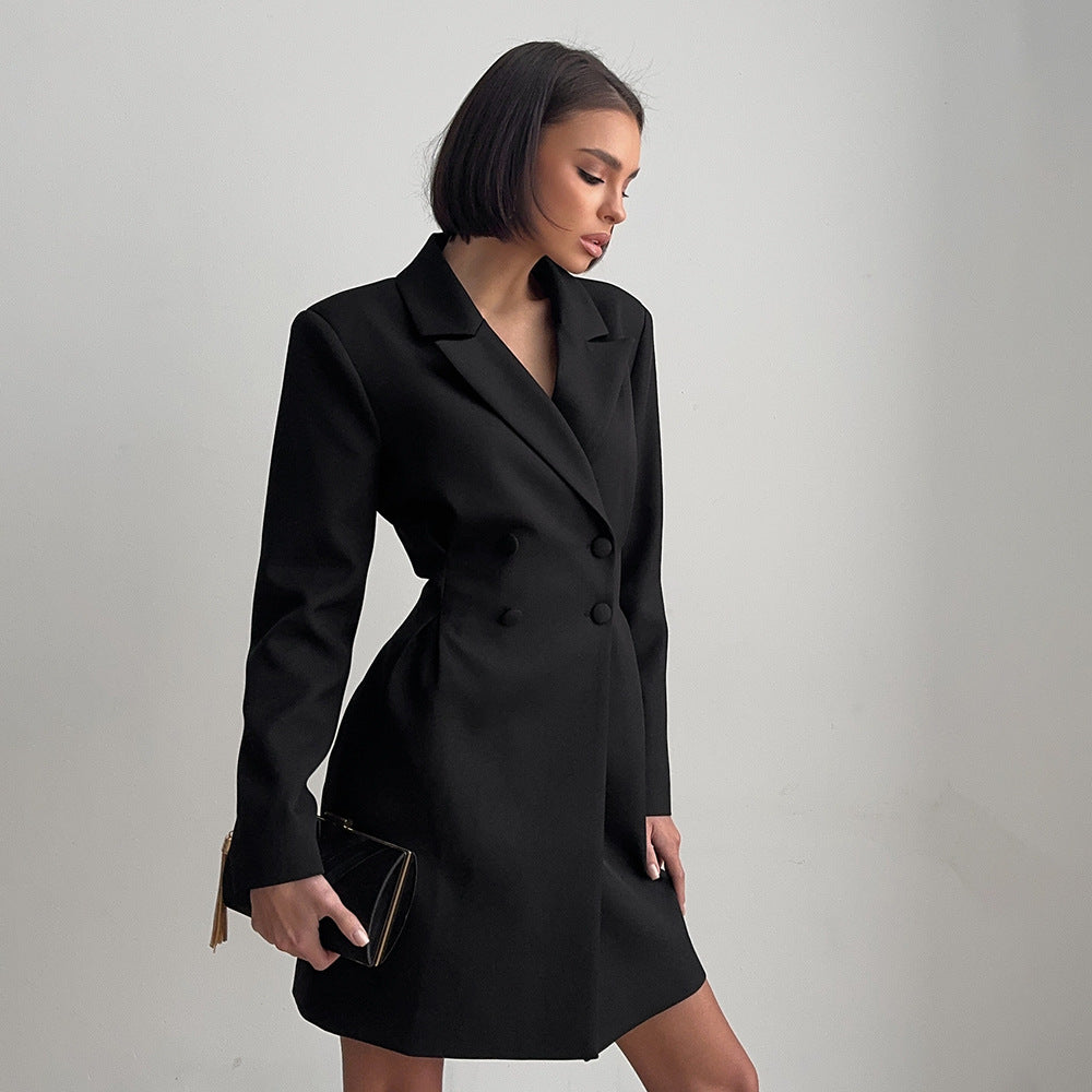 Cross-border sweet and cool style suit dress, European, American spring and summer commuter suits skirt, waist and thin dress women