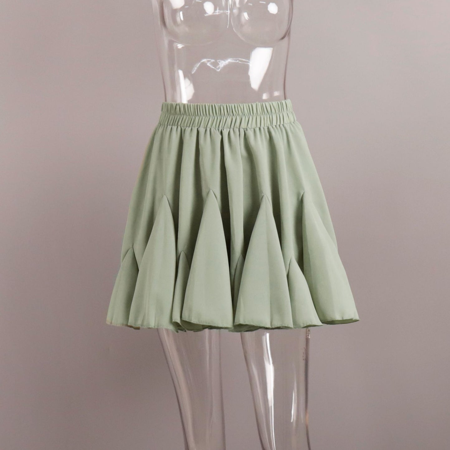 Splicing fungus edge short skirt European and American summer new Y2K street trend splicing mini pleated skirt