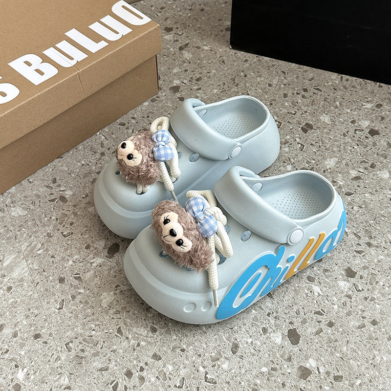 EVA women's hole shoes trendy ins popular summer fashion couple hole shoes go out at home two wear garden shoes slippers