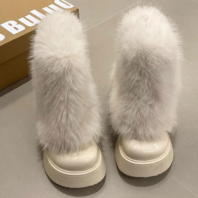 Short boots slim Martin boots pant tube boots women's summer new muffin thick-soled big head fashion stacking boots shoes