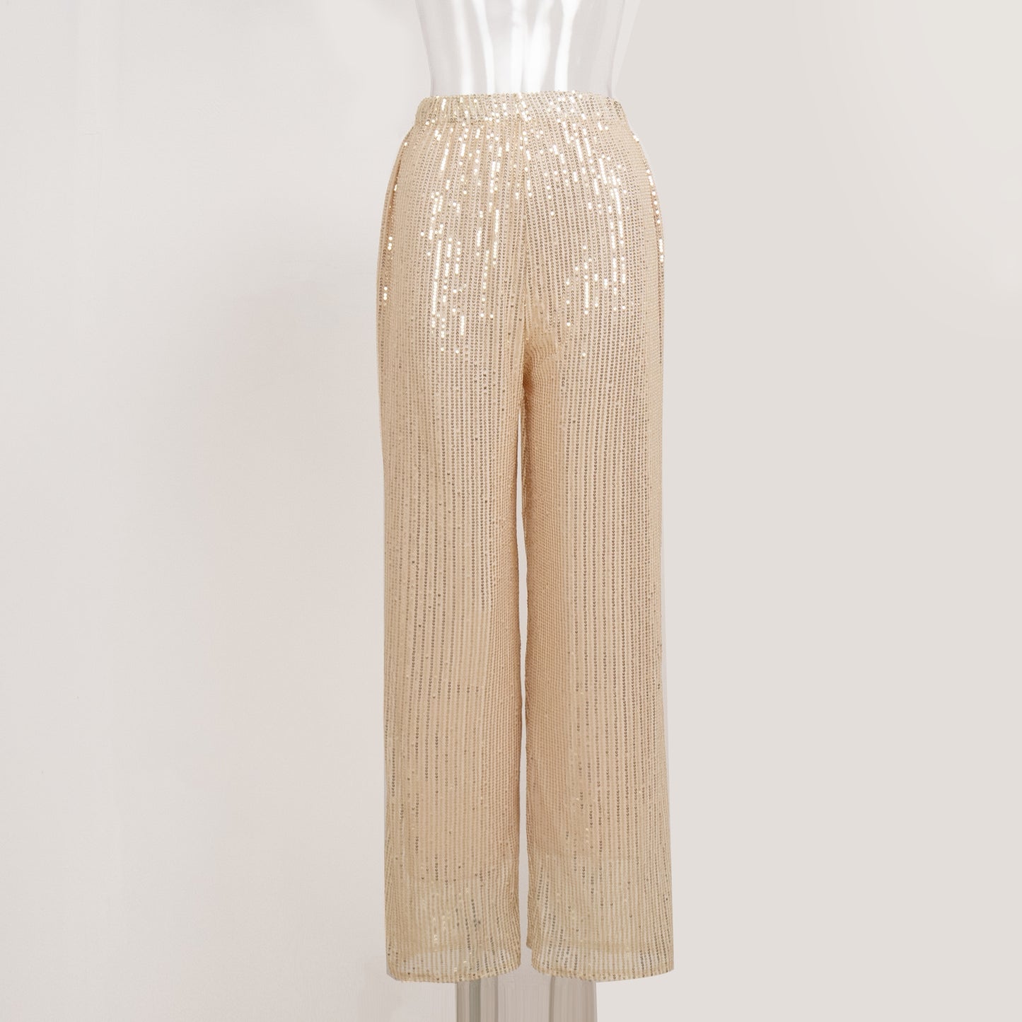 sequined trousers European and American autumn and winter new insY2K trend American pearlescent sequined straight mopping trousers pant