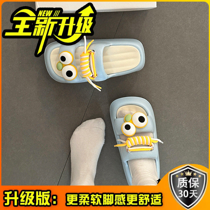 Fun ins clown fish slippers ladies summer cartoon decoration word sandals go out versatile casual