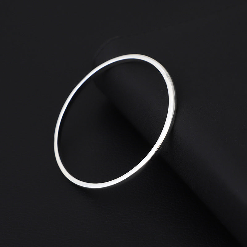 European and American popular plain circle rose gold bracelet cold wind ins round smooth surface men's and women's versatile closed bracelet